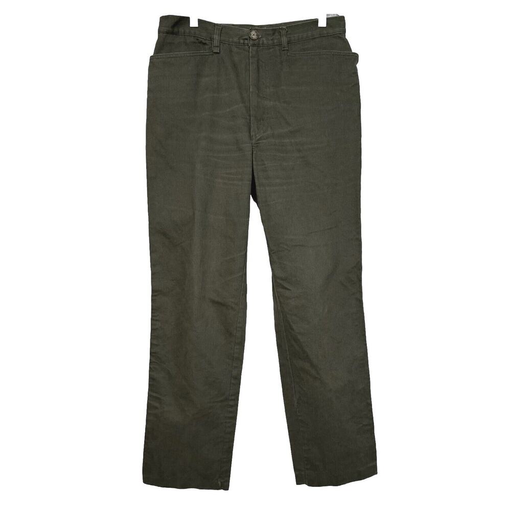 Gigli Military Pants sz 48 / US 31 x31 Corduroy Slacks Olive Green Made in Italy